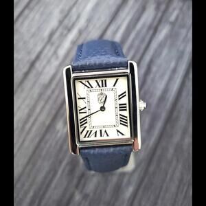 Pierre Lucerne 1888 Mens Watch Tank White Enamel Dial